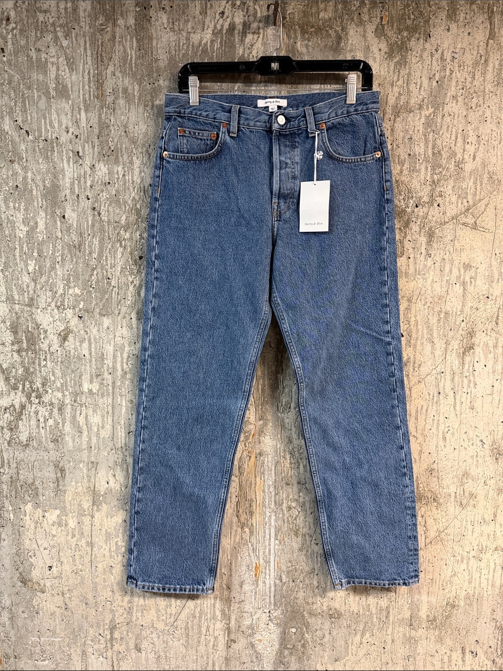 SPORTY & RICH Women's SRHWC Straight Pants Size 29 In Medium Blue - Picture 3 of 9